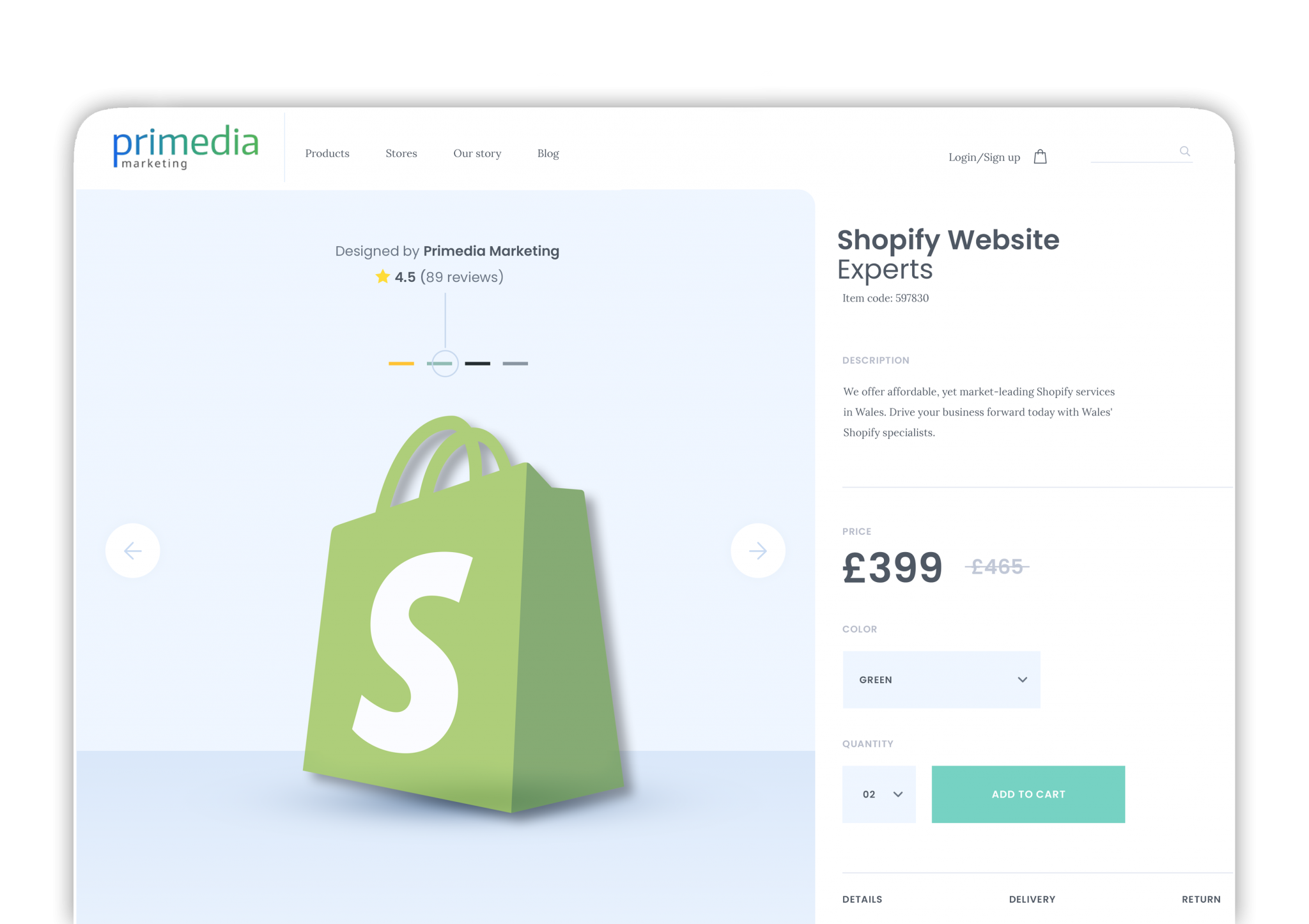 shopify-ecommerce-platform advert for Cardiff agency